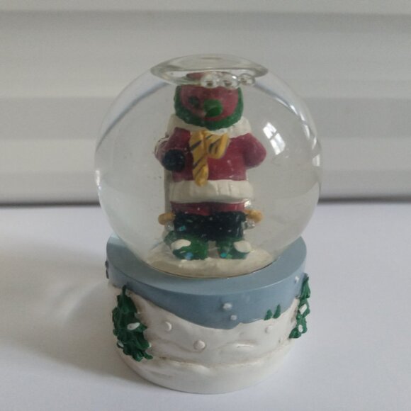 Sledding Santa Snowglobe Mini Christmas Holiday Gift Snowglobe - Picture 5 of 10